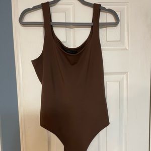 Banana republic square neck brown bodysuit